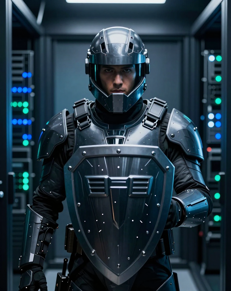 IT security director in server room